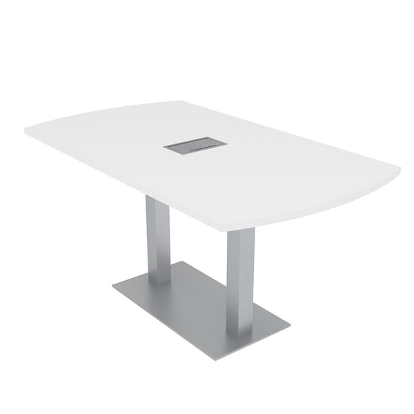 33.5 in W, 69.5 in L, 29 in H, Engineered Wood Top, White